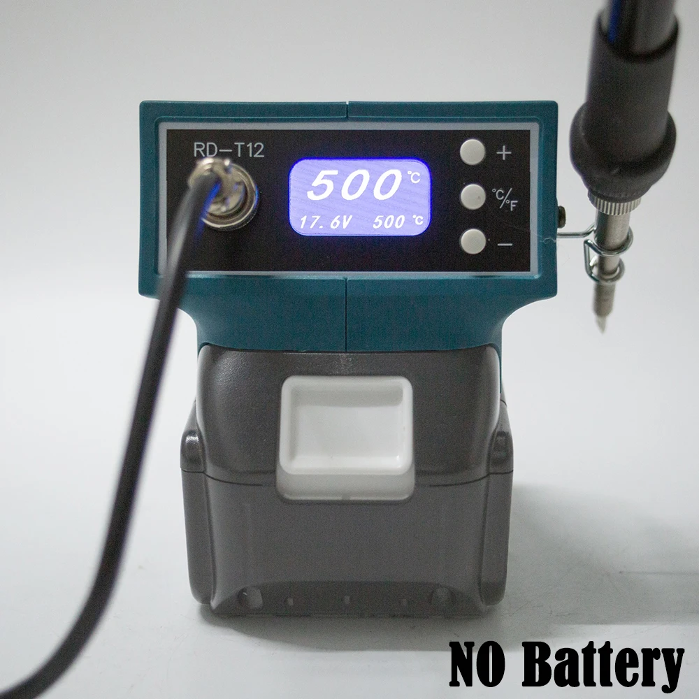 Estação de Ferro de Solda sem Fio T12 Solda Elétrica para Makita 18v Bateria de Lítio Ferro de Solda para Reparo Faça Você Mesmo sem Bateria