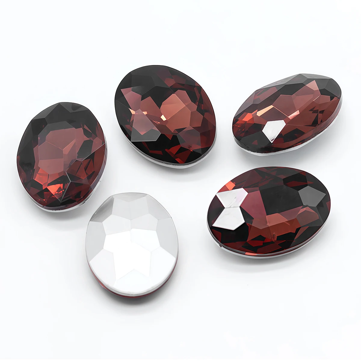 Glitzernde ovale Kristall-Strasssteine aus Glas, nicht heißfixierbar, zum Aufkleben für Schmuck, Bastelarbeiten, Kleidung, Taschen, Schuhe, 3D-Nagelkunst-Dekoration – Detail 6