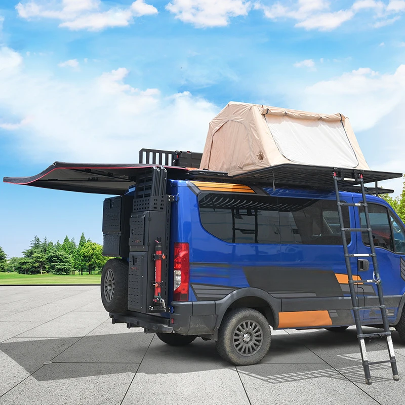 Hot Selling All-Weather Slim Soft Shell Pop-Up Rooftop Tent 1-4 Person for SUV Pickup Off-Road Camping