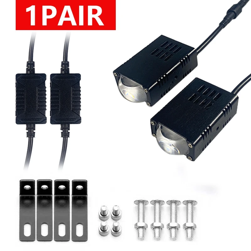 

Мини-дальный фонарь для автомобиля, мотоцикла, светодиодный противотуманный фонарь, фара, бампер, линза проектора, рабочий свет, вспомогательные фонари