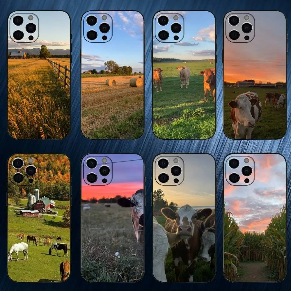 

F-FArm Phone Case For iPhone 17,16,15,14,13,12,11 Plus,Pro Max, Black Silicone Cover