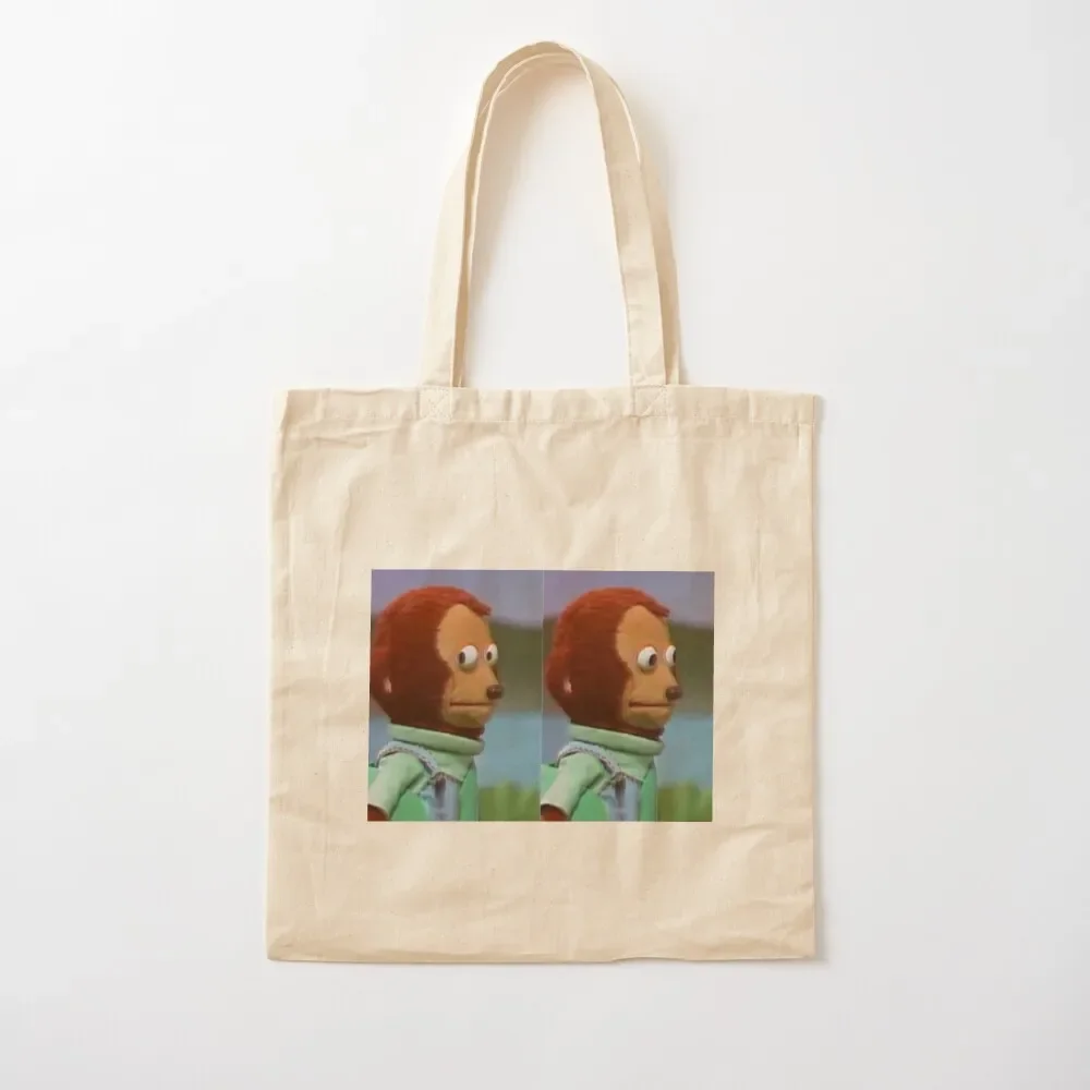 

Monkey puppet meme Tote Bag shopping bag logo canvas tote bags Tote Bag