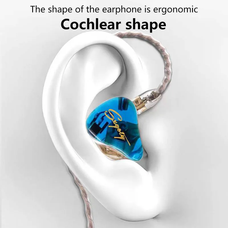 Наушники-вкладыши Hi-Fi MMCX со сменным кабелем 10 мм