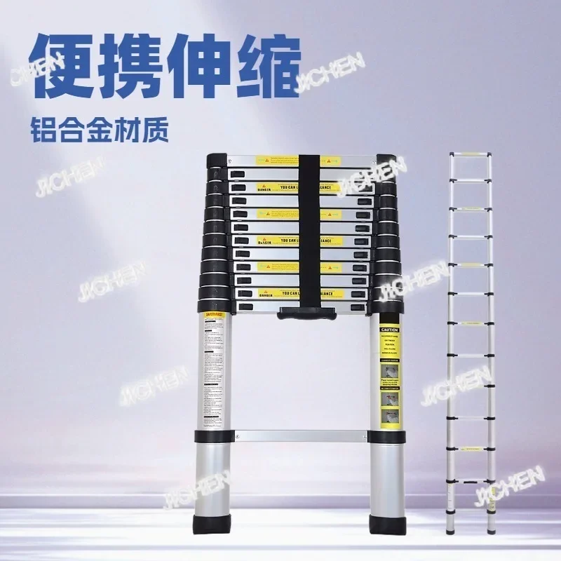 

HS Телескопическая лестница из алюминиевого сплава, бытовая утолщенная портативная складная шарнирная подъемная конструкция, бамбуковое соединение, односторонняя елочка