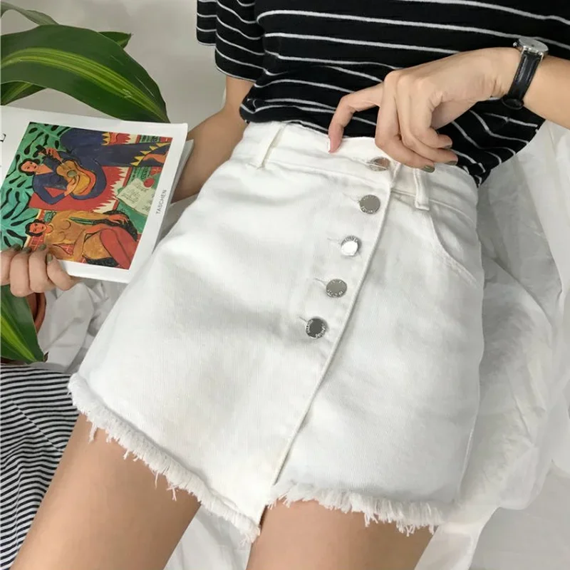 Faldas cortas para Mujer, diseño vaquero, moda sólida, elegante, S-5XL femenina, Vintage, forro de piel, informal, de cintura alta, combina con todo, Faldas para Mujer