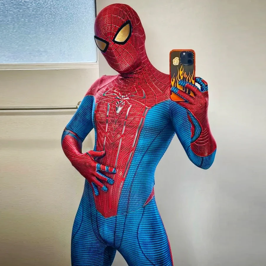

TASM 1 Cosplay The Amazing Spiderman Costume Superhero Spandex Zentai Bodysuit Garfield Amazing Spider Outfit Halloween Costume