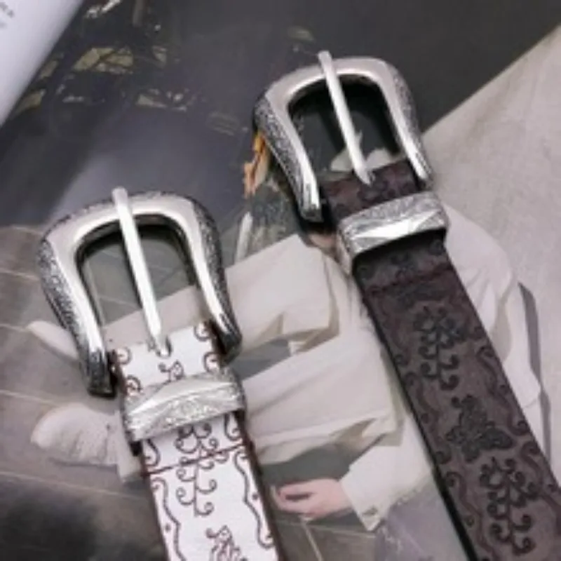 Halloween Spider Web Pattern Belt Men and Women Festive Scene Decorative Belt Fashion Student Accessories image 2