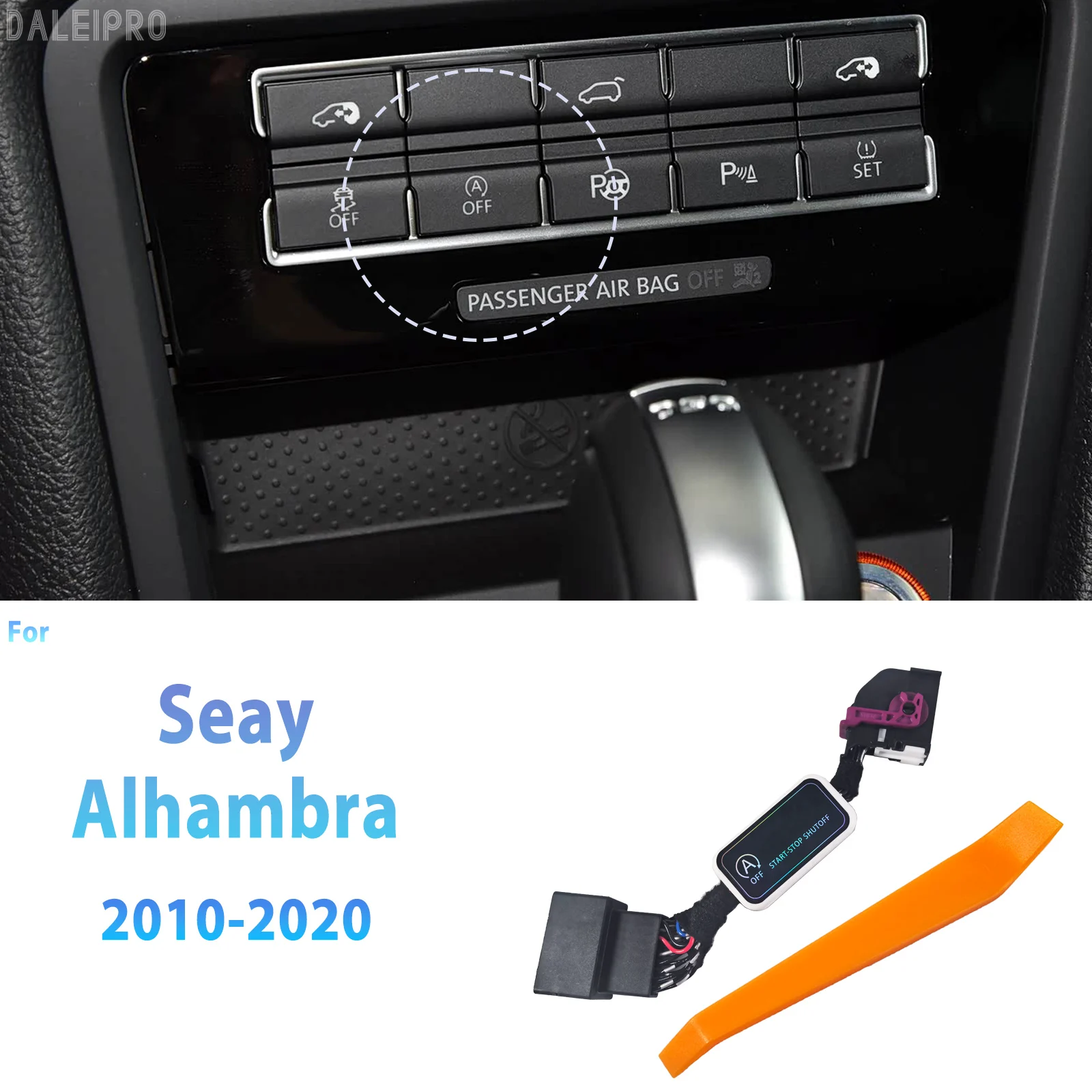 

Для Seat Alhambra 2010 2011 2012 2013-2020 Автоматический стоп-запуск двигателя Модуль памяти Cancel Автомобильный автоматический переключатель запуска и остановки