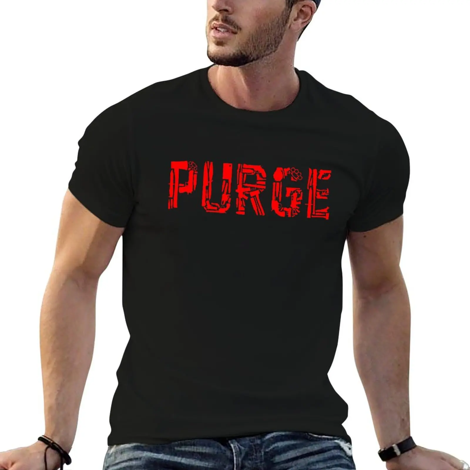 Purge T-Shirt cotton graphic tees cheap stuff mens fashion