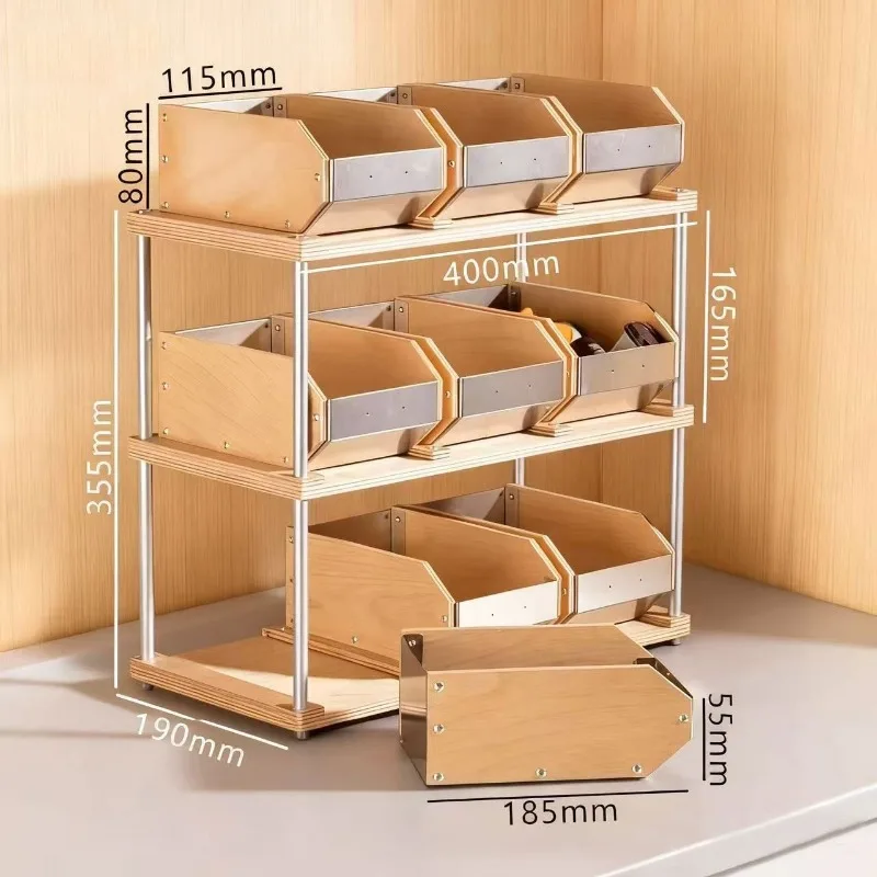 New desktop rack drawer type, kitchen multi-layer height-increasing bracket, advanced corner cosmetics, bean storage box