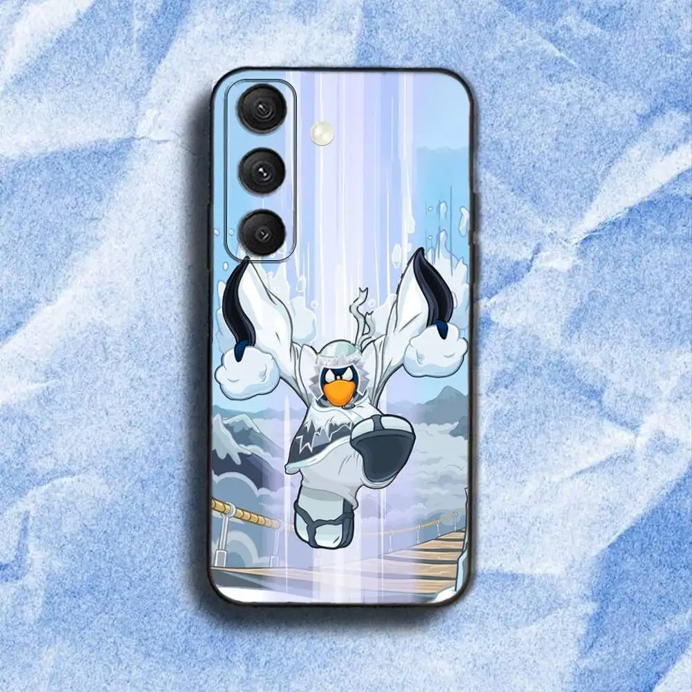 حافظة هاتف لعبة C-Club P-PenguinS لهاتف سامسونج S 25,24,23,22,30,21,10,9,Ultra,Plus,Lite,FE,4,5G حافظة ناعمة سوداء