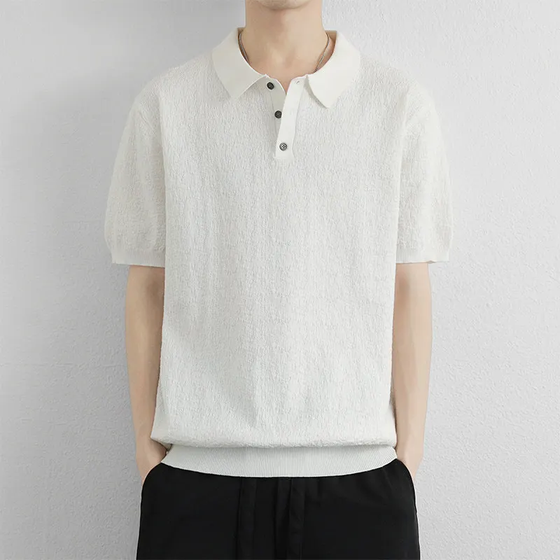 

Мужская трикотажная футболка с круглым вырезом и коротким рукавом, весна-лето, модная, из смесового хлопка и полиэстера, деформируемая, с коротким рукавом