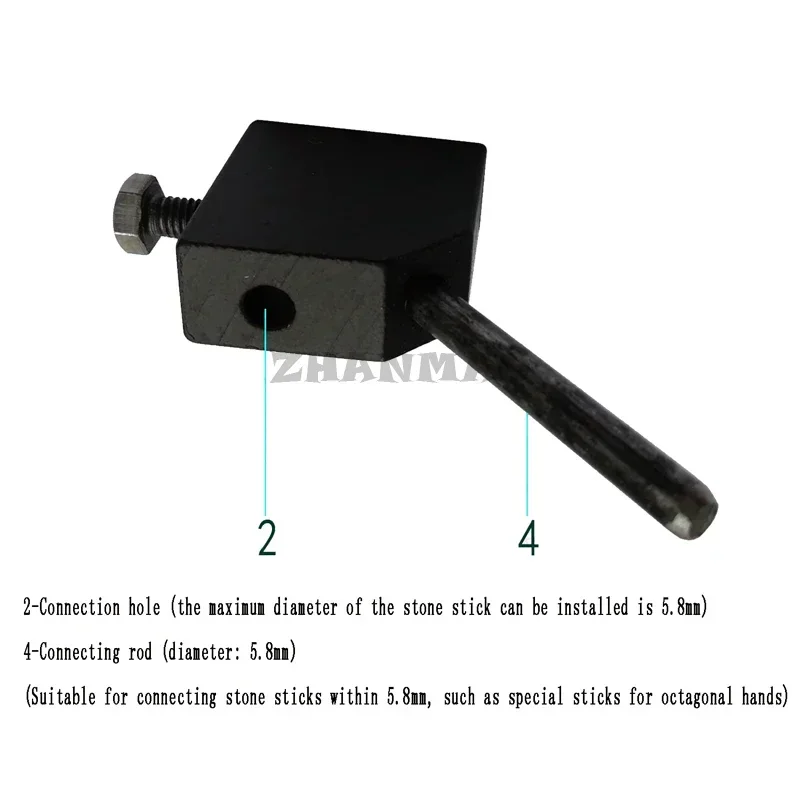 45 Degree Angle Converter for Gem Faceting Machine Jade Grinding Faceted Manipulator Gemstone Angle Polisher Parts