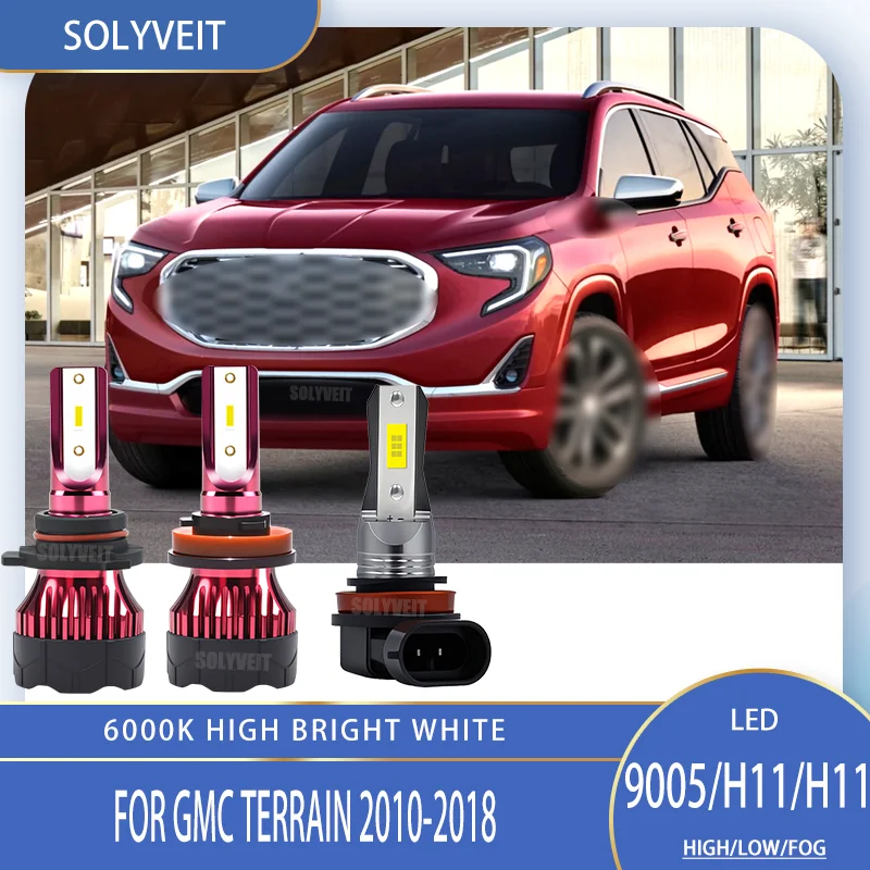 

Long-Lasting LED Chips Headlight High Low Foglamp Kit 9005/H11/H9 For GMC Terrain 2010 2011 2012 2013 2014 2015 2016 2017 2018