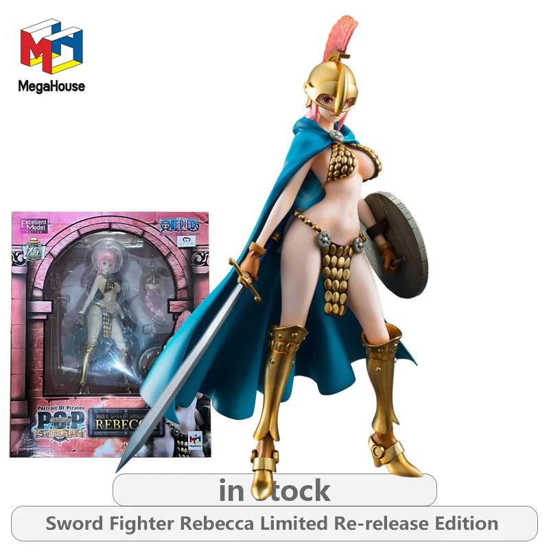 Megahouse Original POP Figurine One Piece Series Sword Warrior Rebecca Edizione limitata Remake Anime Statue Figure Model Toys