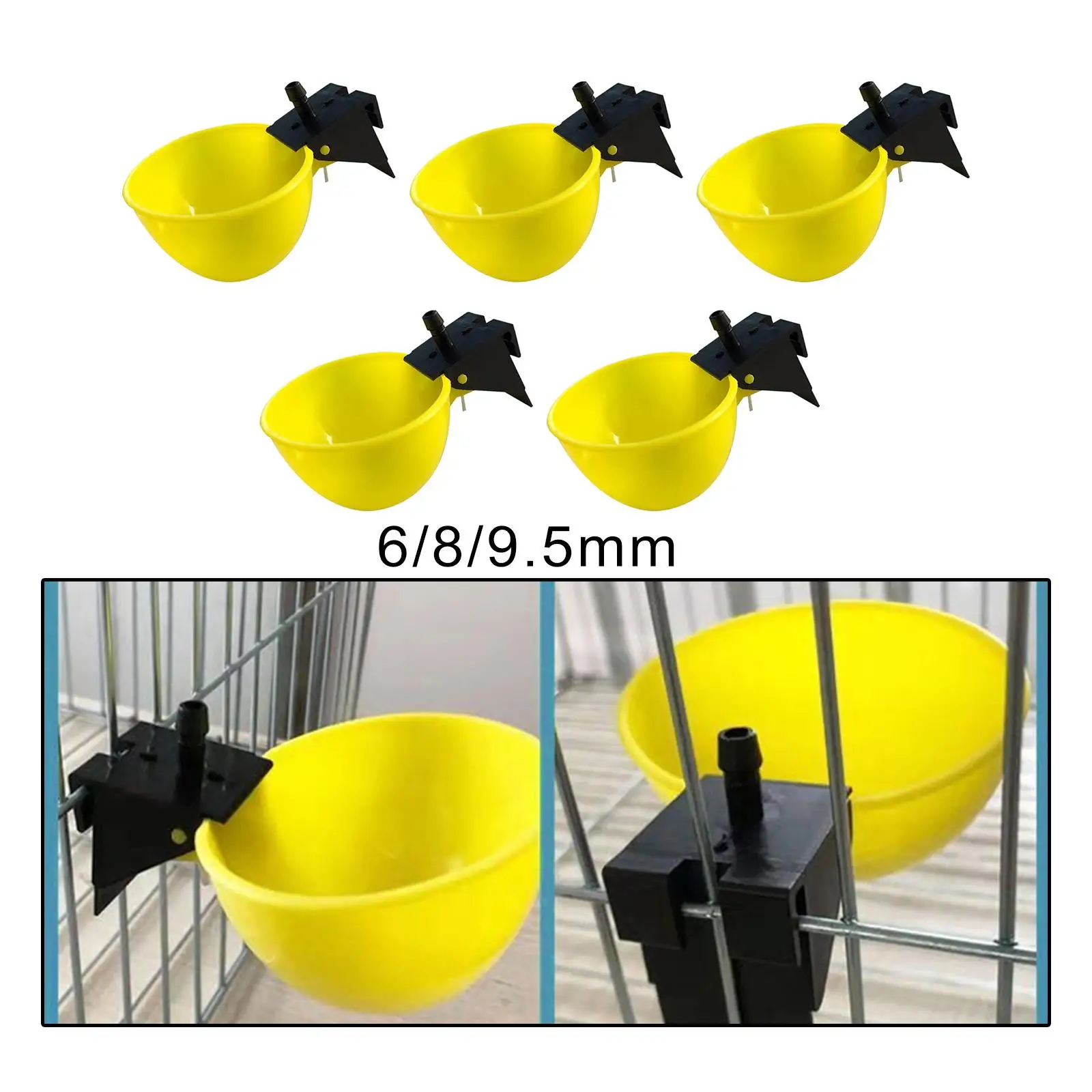 Pack of 5 automatic chicken waterers for chicks, birds, ducks