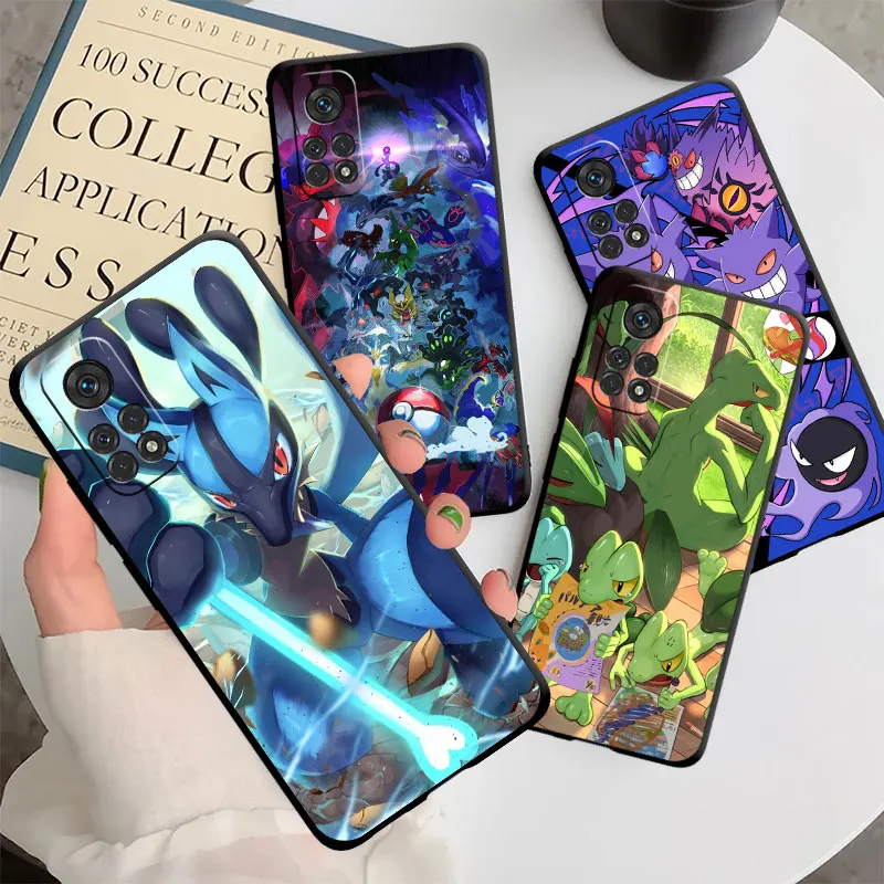 Case For Xiaomi Poco X3 NFC Mi 11 Lite 11T 10T Pro 12 X4 Note 10 13 9T F1 M3 Soft Black Shell Phone Cover Lucario Anime Pokemon