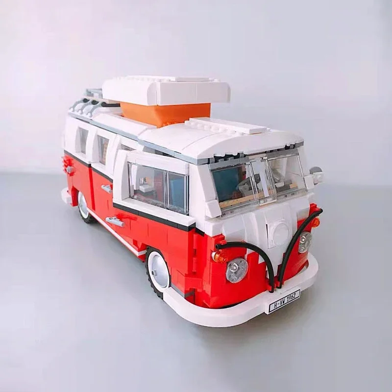 The T1 Camper Car Van Model Building Blocks compatibili 10220 mattoni fai da te giocattoli per il regalo di compleanno di natale