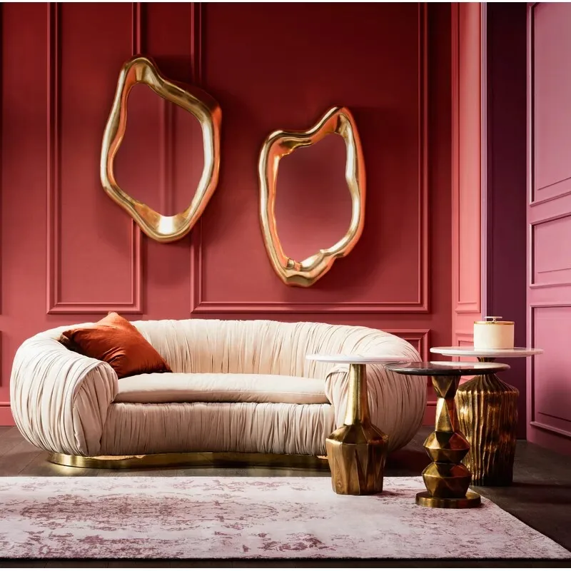 

Funky Modern Mirror Wall Living Room Vanity Items Girls Bathroom Bedroom Men Luxury Mirror Hanging Espelhos Home Decorations