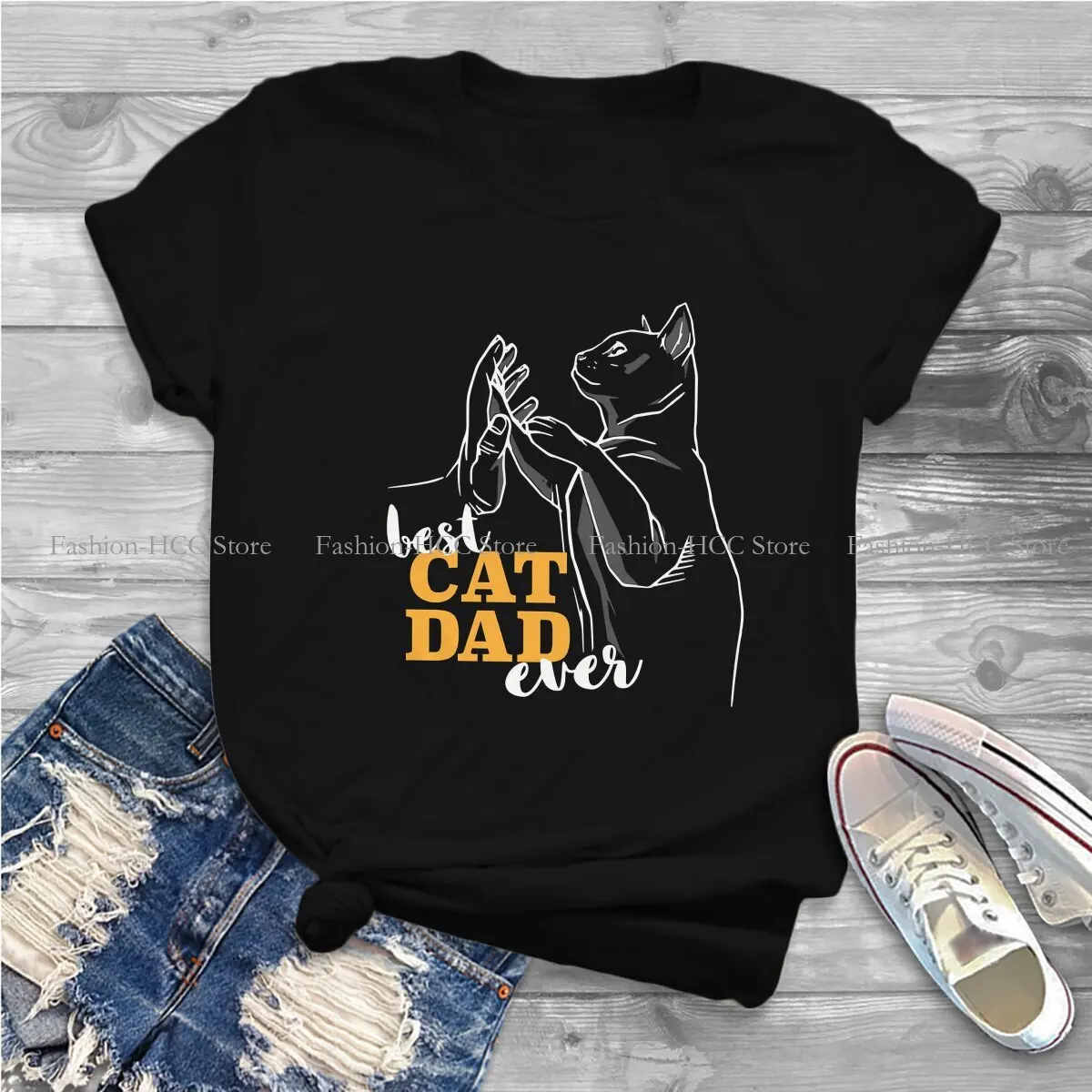 Siamese Cat Polyester TShirts Best Dad Distinctive Homme T Shirt Funny Tops