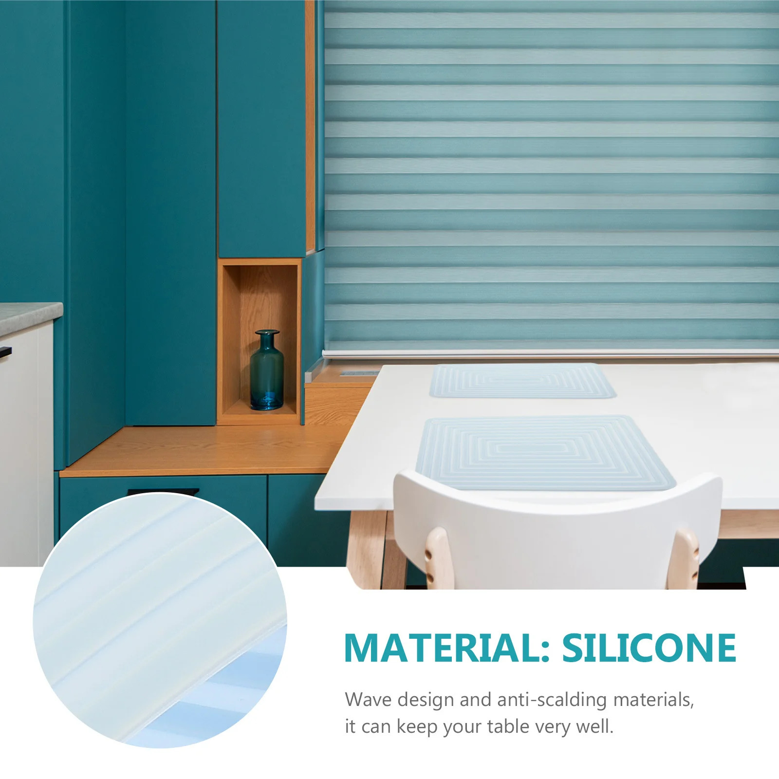 

Household Silicone Pot Pad Non Slip Hot Dish Mat Protective Kitchen Wok Heat Pad Reusable Pot Holder Trivet Pan Supply