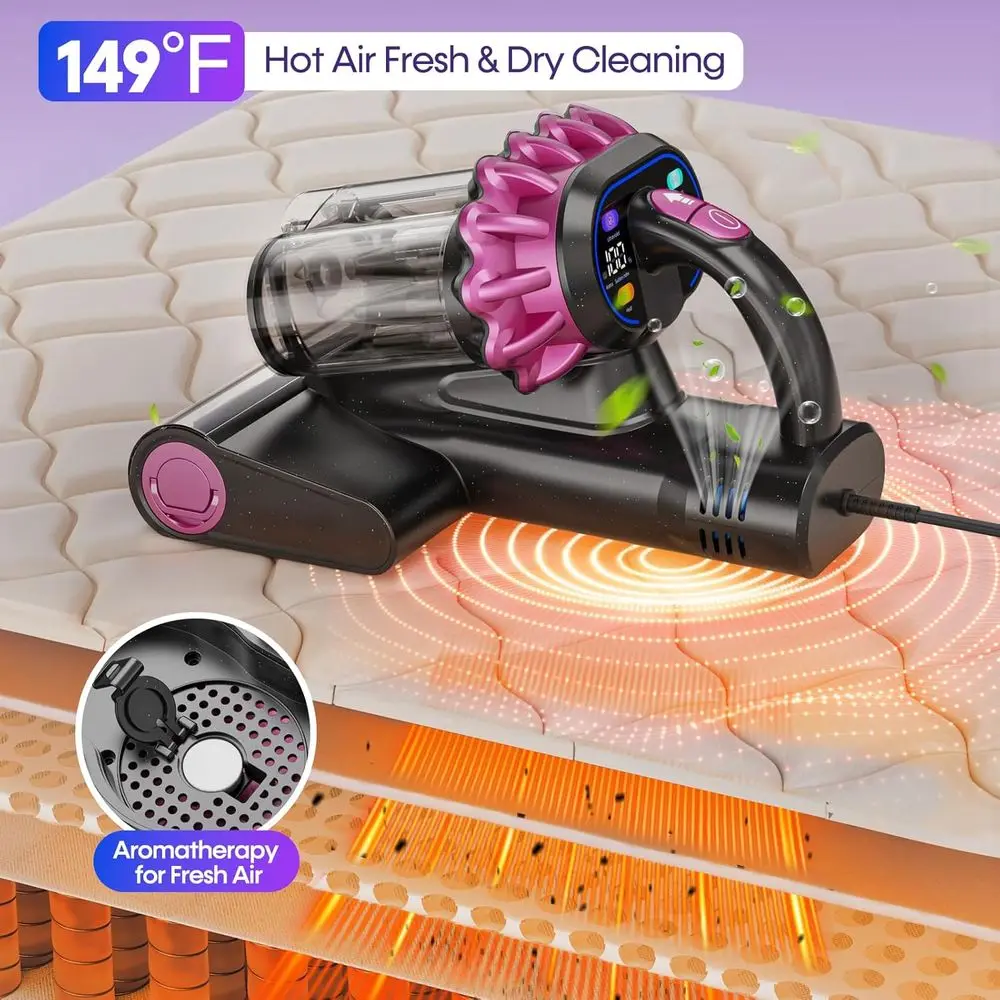 مكنسة كهربائية سمارت بيند 550 وات، 18 كيلو باسكال، UV-C، HEPA، 149 ° F Heat، محمول للأرائك والأرائك