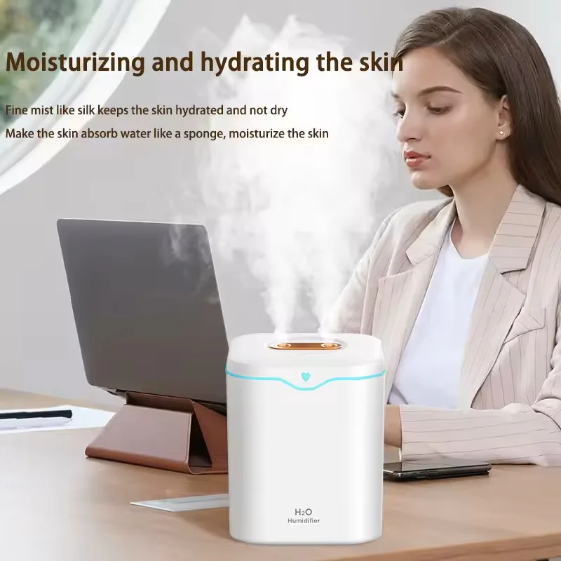 Xiaomi 2000ML USB Air Humidifier Double Spray Port Essential Oil Aromatherapy Humificador Cool Mist Maker Fogger Purify for Home