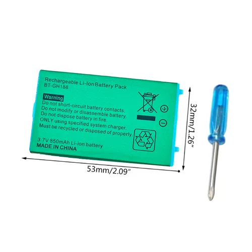 Imagen 2 del producto Batería recargable de iones de litio con destornillador, 850 mAh para Game Boy Advance para GBA SP 896C
