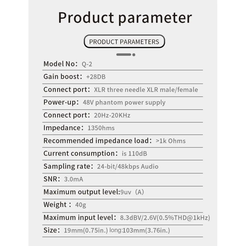Dynamic Microphone Amplifier Professional Low Noise Durable Microphone Preamplifier for Studio Live Performances Singing