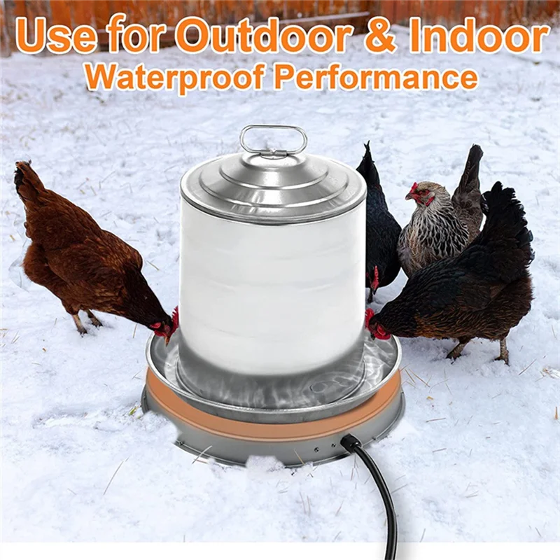 

AEA4-Poultry Waterer Drinker Heated Base, Chicken Water Heaterfor Winter Deicer Heated Base With Switch