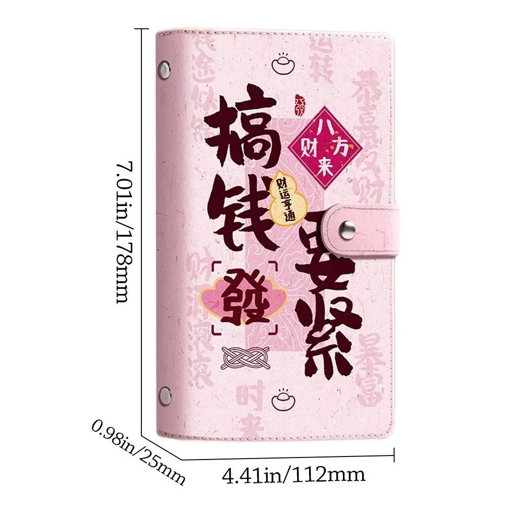 Get Rich Overnight 100 Envelopes Money Saving Challeng PU Save Money Mini Binder Savings Challenge Large Capacity Waterproof