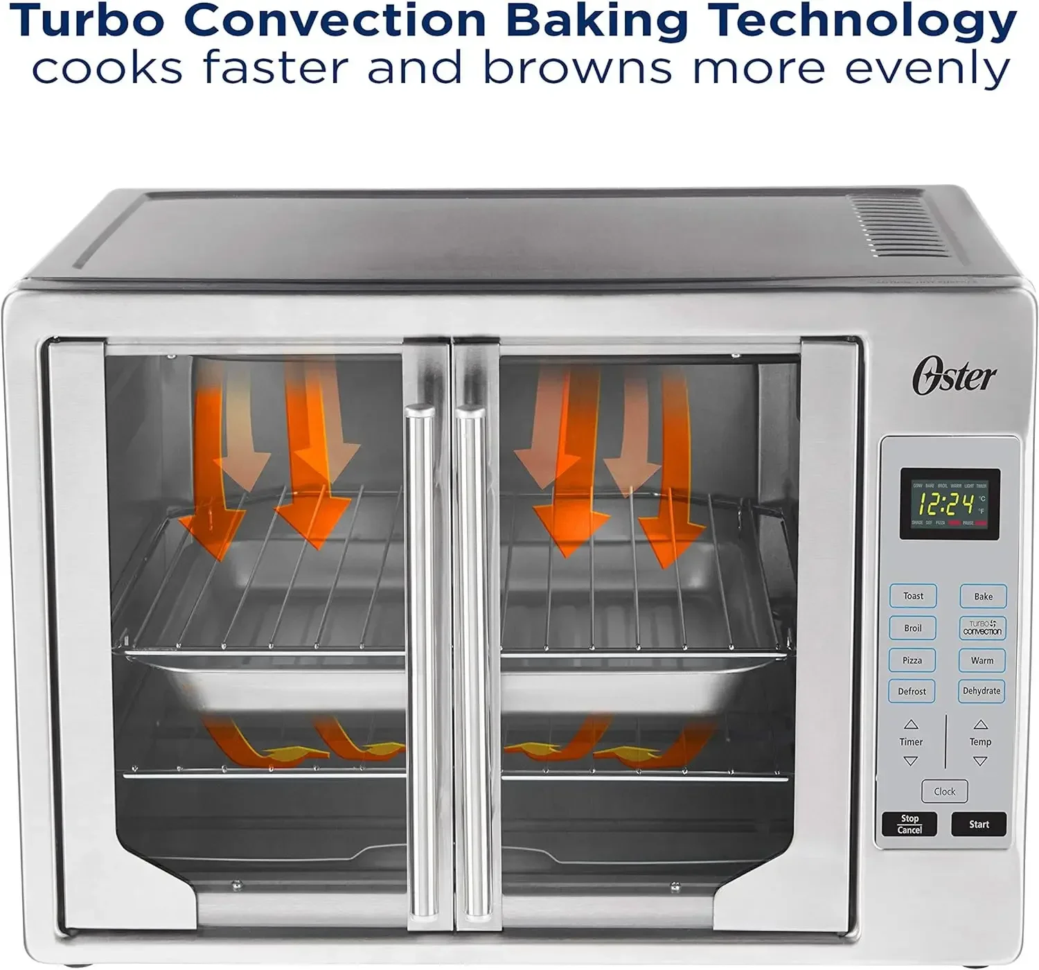 Convection Oven, 8-in-1 Countertop Toaster  XL Fits 2 16