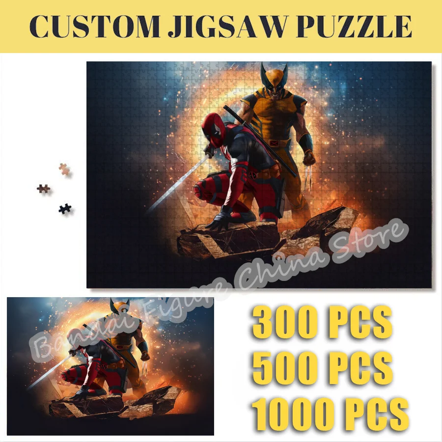 

Deadpool and Wolverine Vengeance and Loyalty Puzzle Disney Superhero Movies Print Jigsaw Puzzles Decompression Toys Gifts