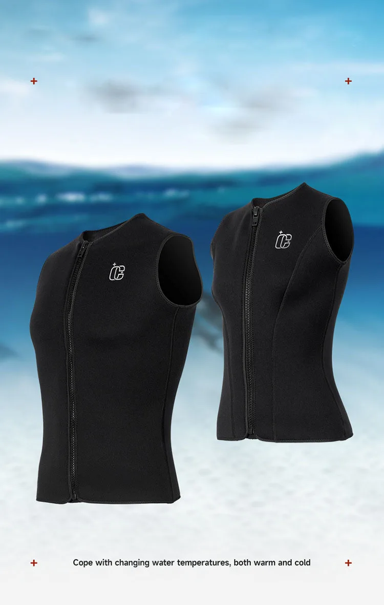3MM Neopren-Thermo-Top ohne Kapuze für Herren und Damen – Ideal zum Tauchen, Surfen, Kajakfahren, Schwimmen und für Wassersport – Detail 2