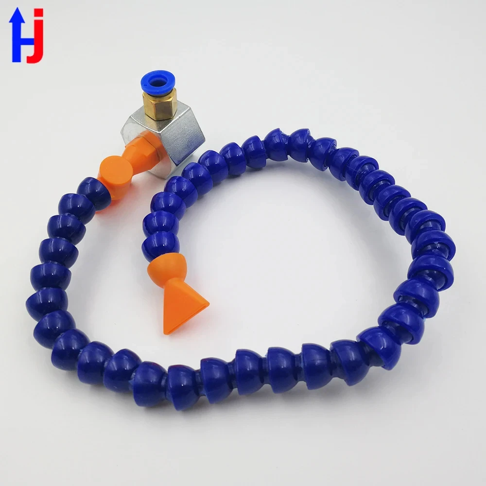 1/2 3/8 1/4'' Male Thread 300~600mm Plastic Flexible Water Oil Coolant Tube Hose With Nozzle for CNC Milling Lathe Cooling Pipe