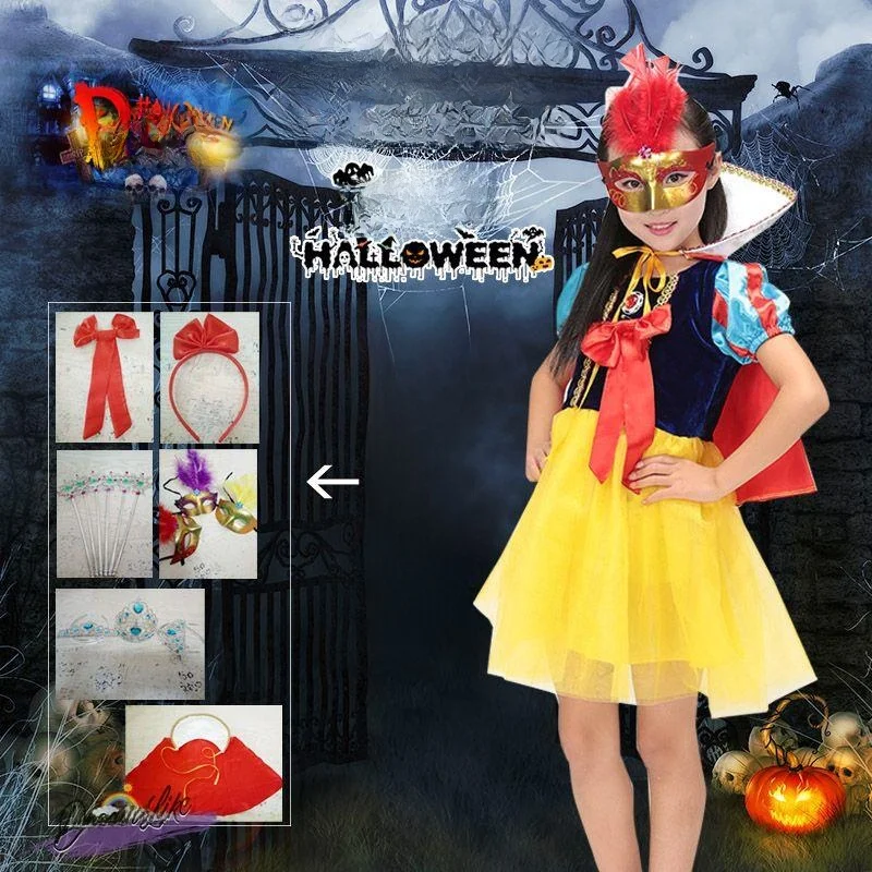 

Костюм принца Белоснежки, юбка для девочек, наряд для маскарада на Хэллоуин, детская одежда, тема феи