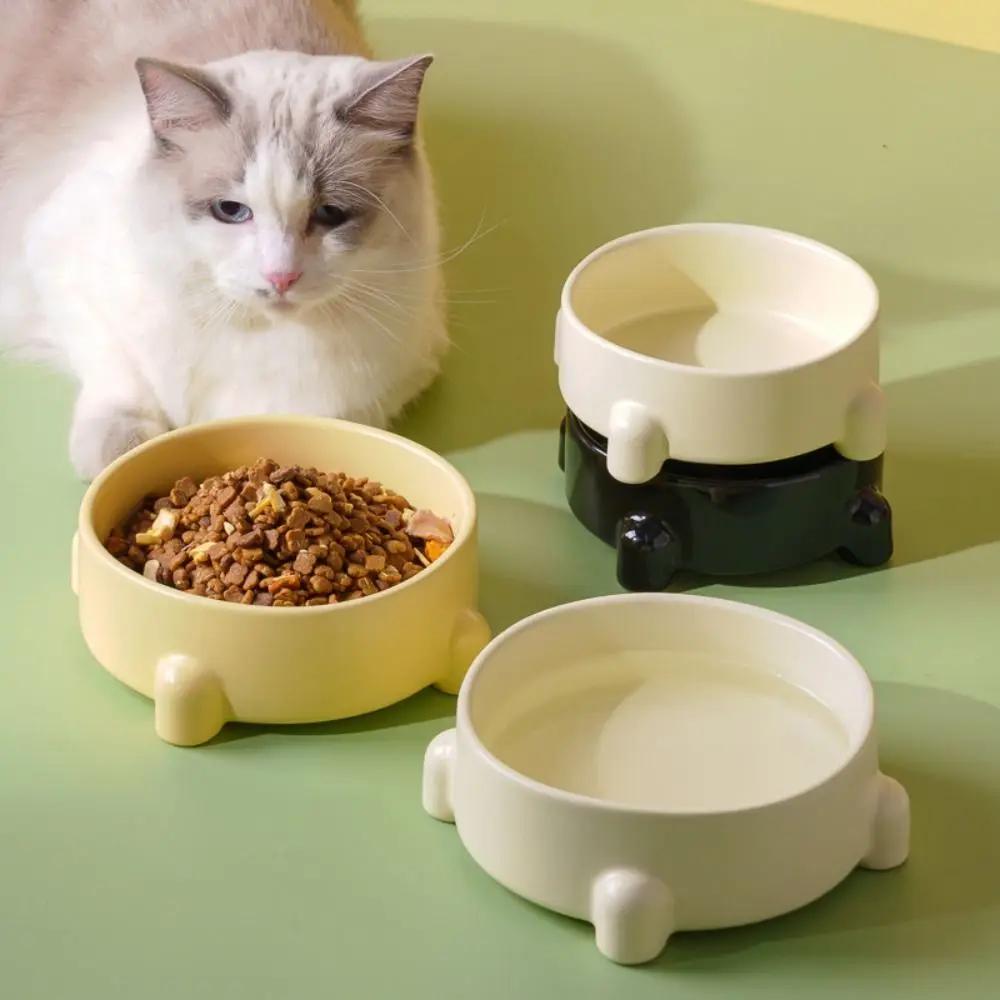 

Pet Supplies Ceramic Cat Bowl Cute Creative Pet High Foot Bowl Non-slip Anti Tipping Dog Food Feeding Basin Neck Protection