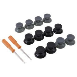 7pcs/set 3d Analog Stick For Xbox 360 Controller Thumbsticks Caps For X Box 360 Gamepad Repair Parts With Tool Black Gray