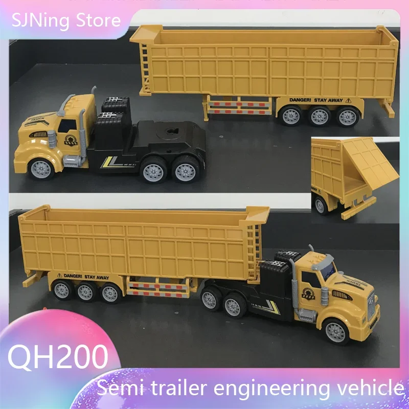 1:48 RC Engineering Truck Semi-Trailer Heavy-Duty Transport Container Vehicle Remote Control Dump Truck Simulation Toys for boys