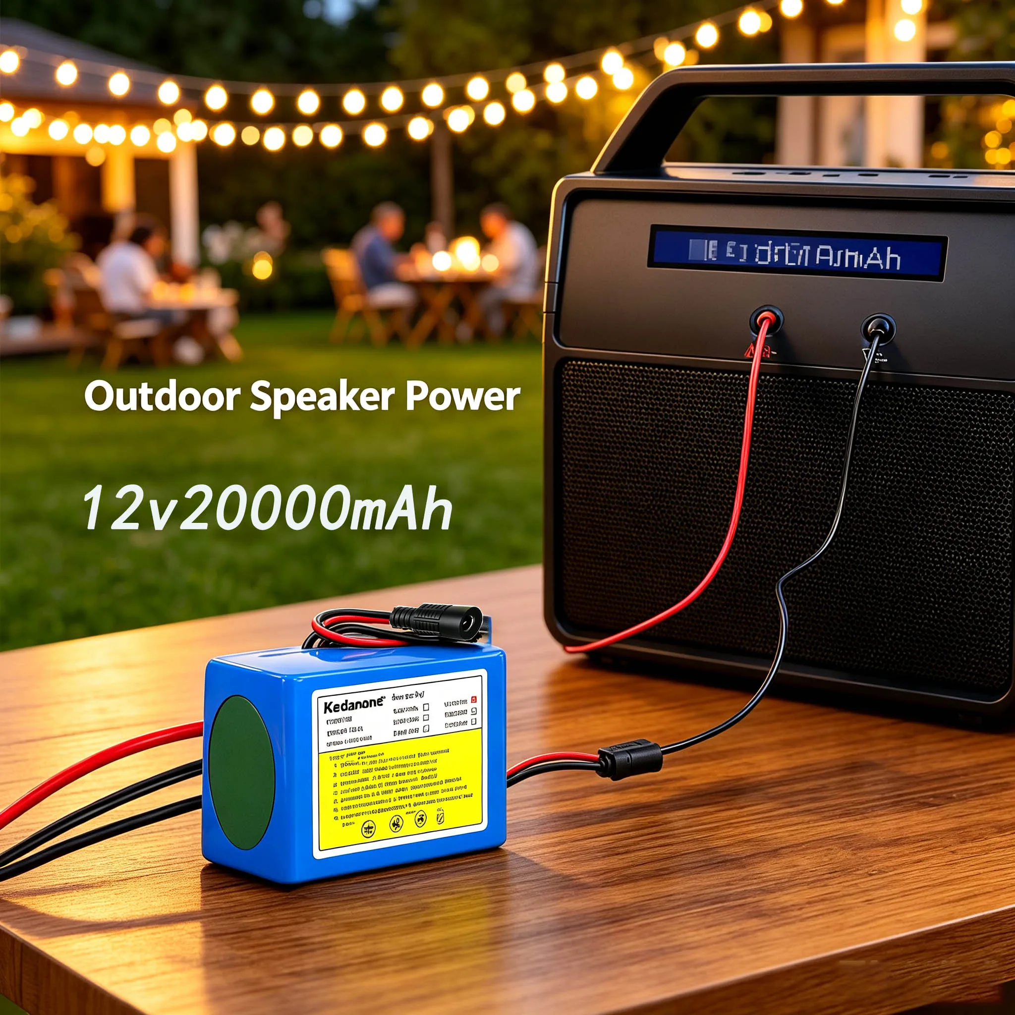 Pacco batteria al litio 18650 da 12 V e 20000 mAh con circuito di protezione, ideale per luci a LED e telecamere di sorveglianza. Pacco batteria ad alta capacità.