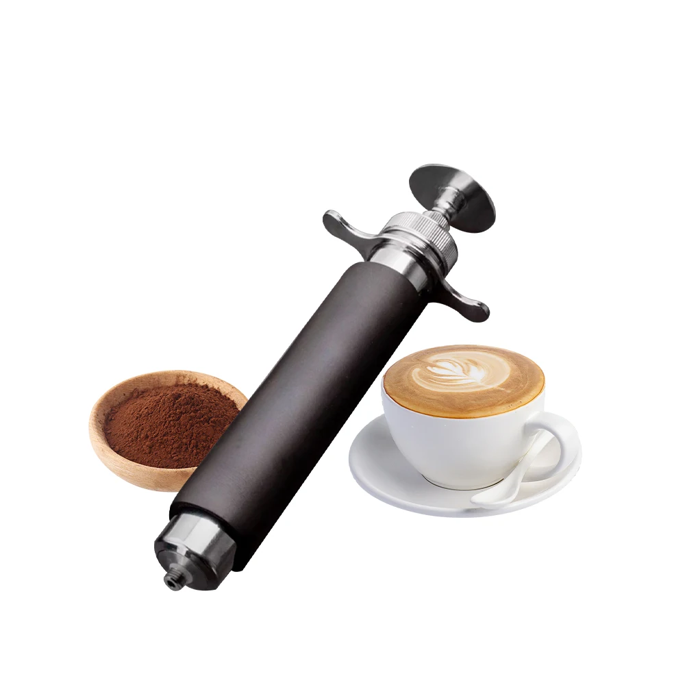 Outdoor 50ML Water Tank Portable Manual Rotation Syringe-type Handheld Espresso Coffee Maker Set No Electricity Required