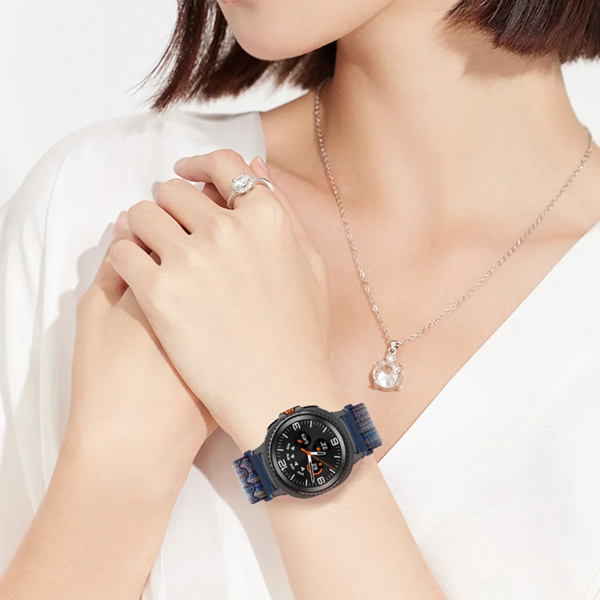 Tali Olahraga Nilon untuk Jam Tangan Samsung Galaxy 8 8 Aksesori Klasik Gelang Jam Tangan Galaxy Korea Elastis Gelang Tenun Ultra 2