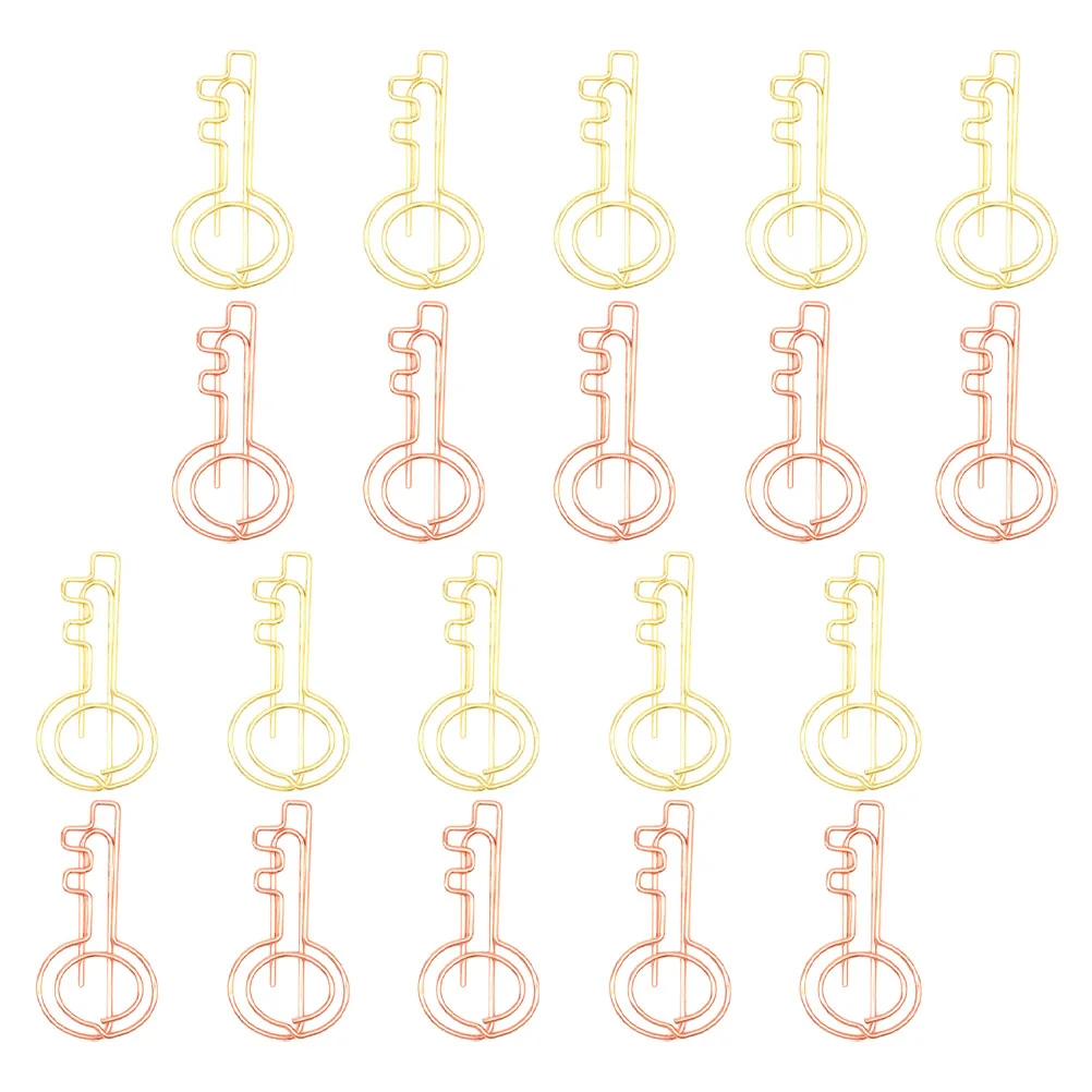 20 Pcs Colorful Bookmark Holders Metal Paperclips File Document Fun Office for Wedding Cute