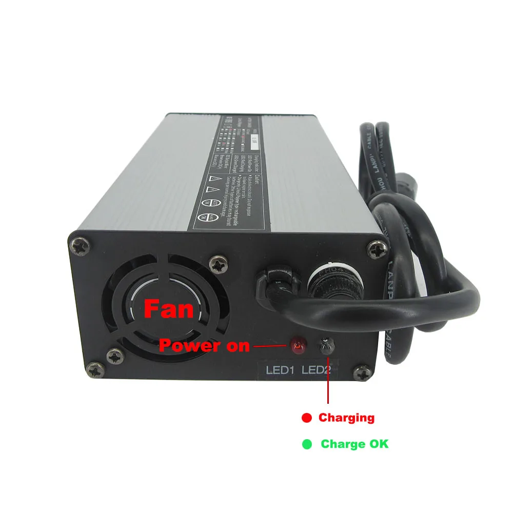 24V 5A 10A 15A Lead Acid Battery Charger 24 Volt 28.8V 20A RV Fast Charger XLR Copper Nose Clip Connector