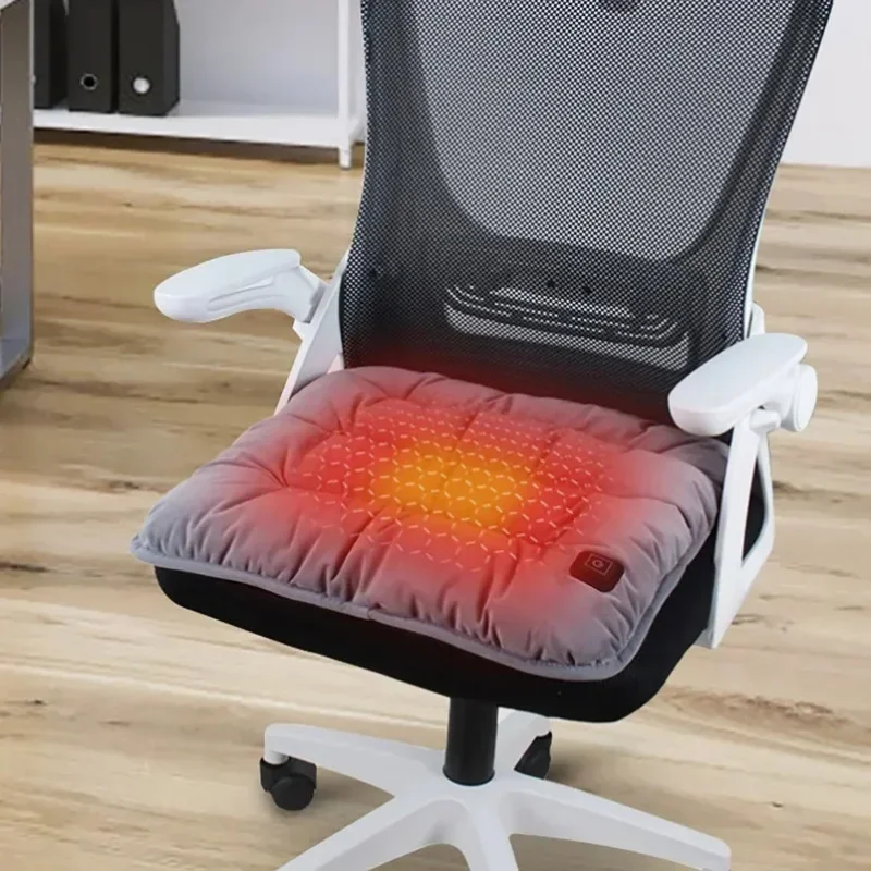 USB 5V Heated Seat Cushion 3-Speed Adjustable Thermostat Heating Pad Winter Warmer for Office Car Body & Pet
