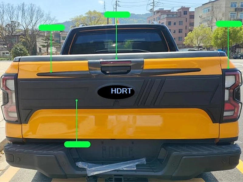 Car Style Front Racing Grille Mesh Trim Door Handle Gate Bowl Rear View Mirror Trunk Tail Light Cover For Ford Ranger T9 2023 +