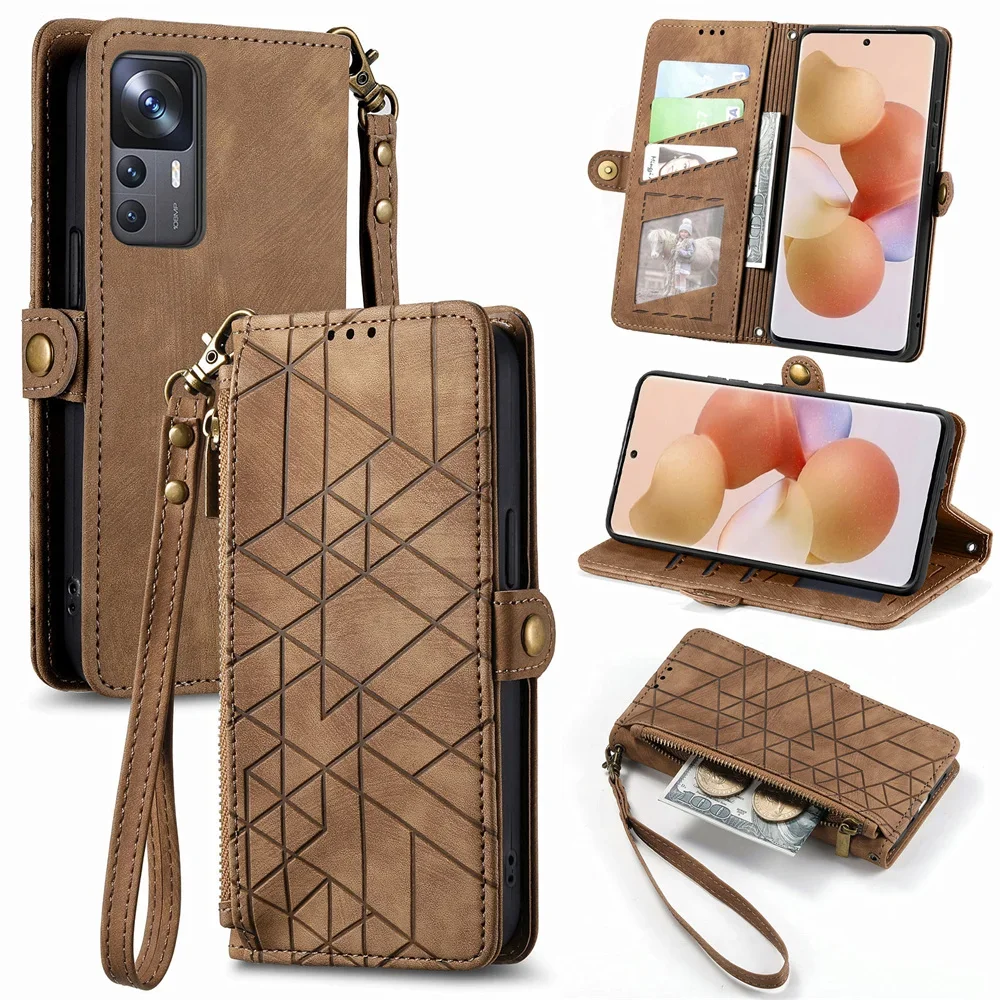 

For Xiaomi 13 12T 12S 11T Pro 5G Flip Case For Xiaomi 13 Ultra Luxury Leather Zipper Wallet Funda Mi 11 Lite 12X 12 T 10T Cover