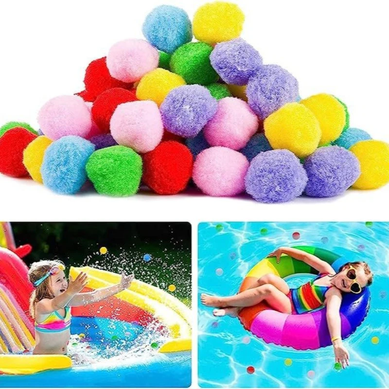 60 bolas de água de algodão reutilizáveis brinquedos ao ar livre verão piscina respingo balões de água trampolim acessórios brinquedos de jogo de água