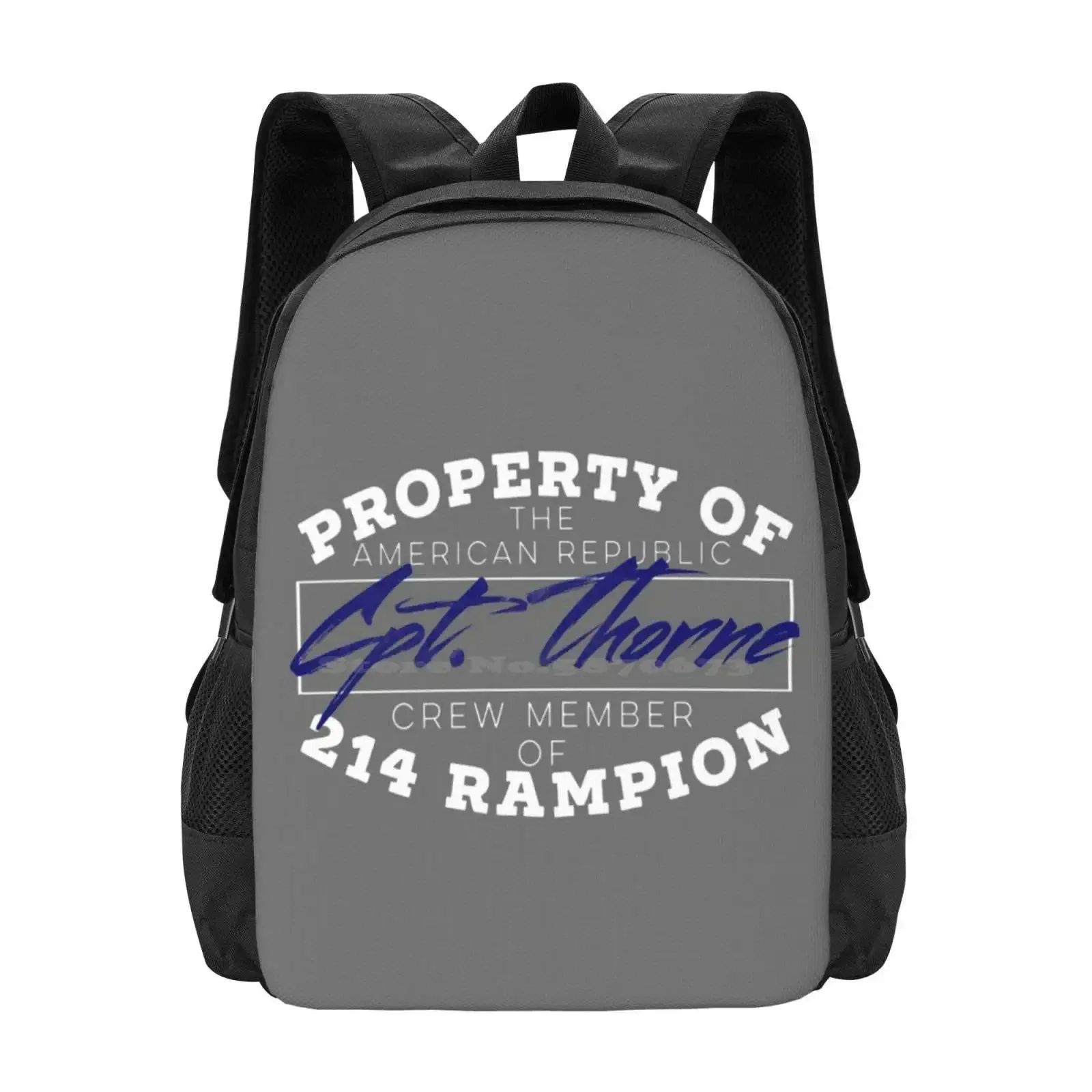 

Thorne-Rampion Crew Member Pattern Design Bag Student's Backpack Captain Thorne The Lunar Chronicles Rampion Crew