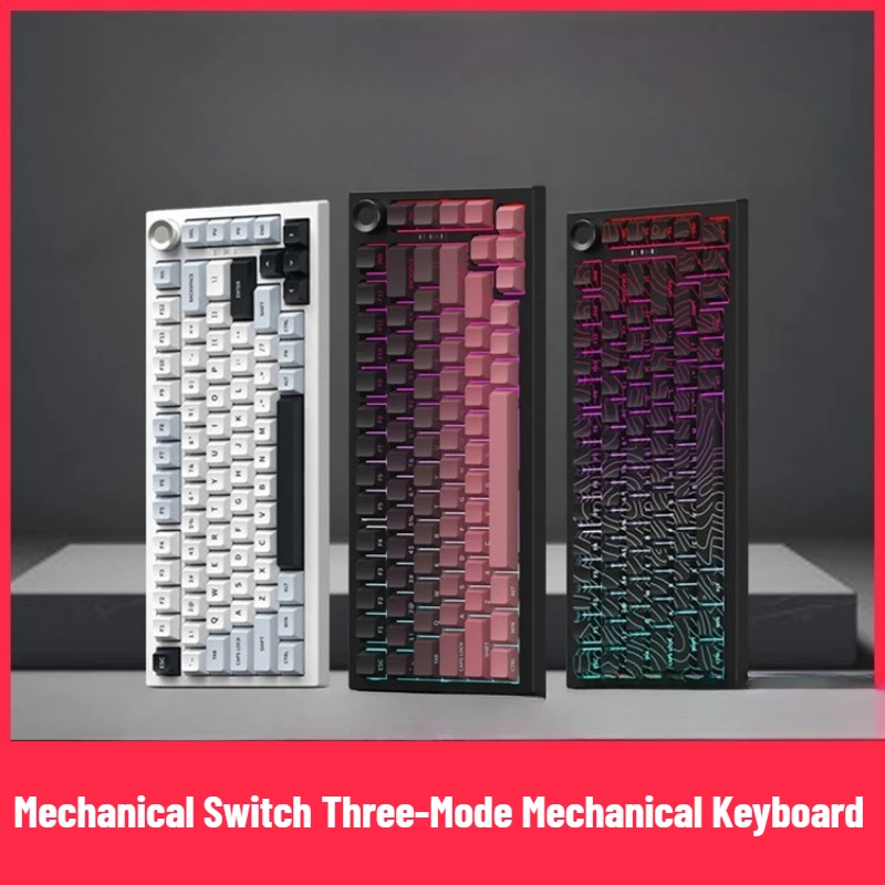 

Mechanical Switch Three-Mode Mechanical Keyboard Wireless Bluetooth for Office Gaming and E-Sports